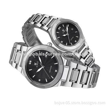 Couples stainless steel watch with Swiss movement